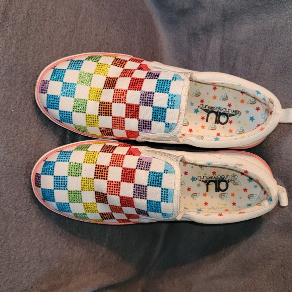 Air Underground Slide on loafer/shoes - Women's size 5, Rainbow